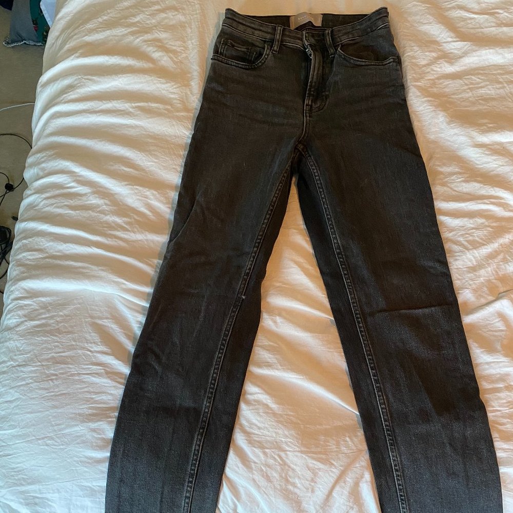 Everlane High Rise Straight Denim, Black, Size 23 Ankle